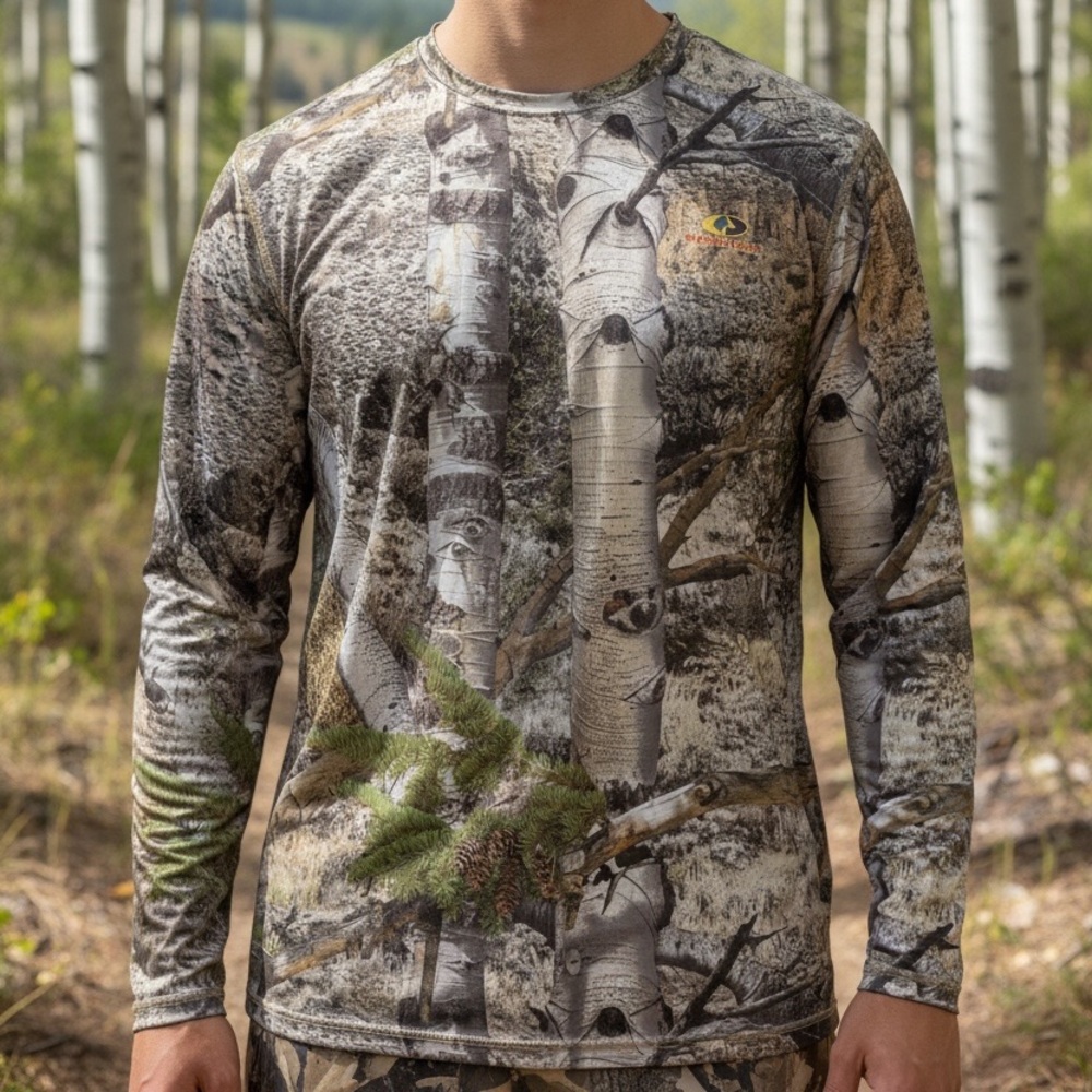 Mossy Oak Mens Mountain Country‎ Camo Long Sleeve Hunting